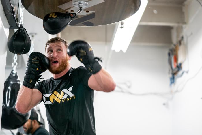 Justin Gaethje trains at ONX Sports in Denver, Colorado, on August 23, 2021. (Photo by Mckenzie Pavacich)