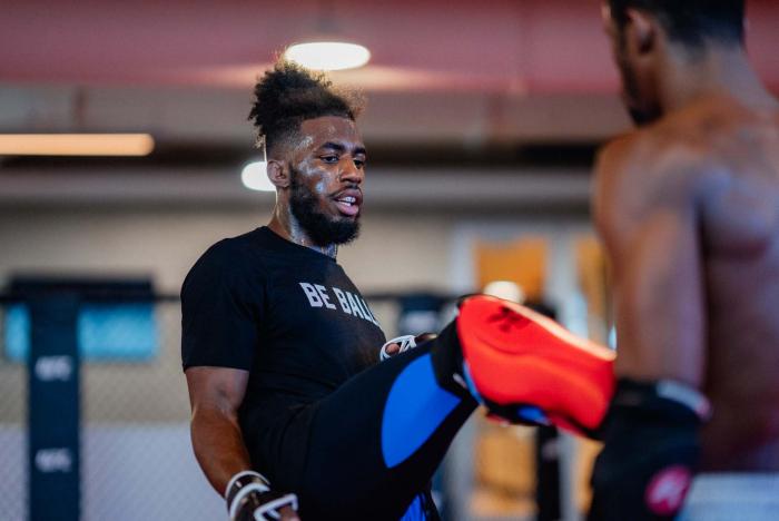 Devonte Smith trains at the UFC Performance Institute in Las Vegas, Nevada, on March 2, 2022. (Photo by Zac Pacleb/Zuffa LLC)