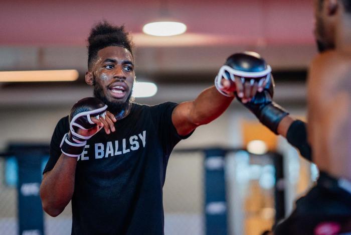 Devonte Smith trains at the UFC Performance Institute in Las Vegas, Nevada, on March 2, 2022. (Photo by Zac Pacleb/Zuffa LLC)