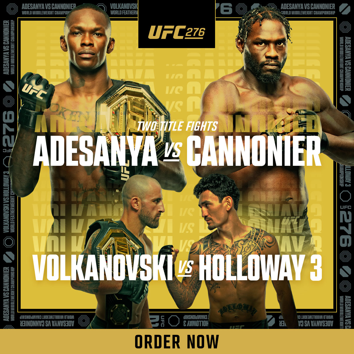 Order UFC 276: Adesanya vs Cannonier