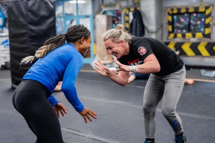 Molly McCann trains at Next Generation MMA in Liverpool, Merseyside, England, on September 26, 2022. (Photo by Zac Pacleb/Zuffa LLC)