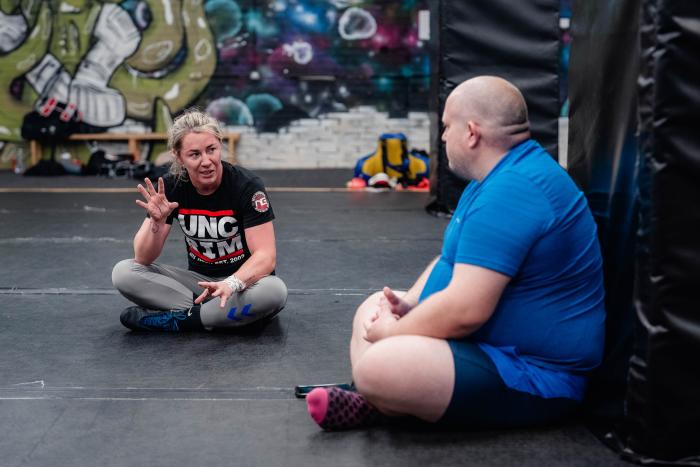 Molly McCann trains at Next Generation MMA in Liverpool, Merseyside, England, on September 26, 2022. (Photo by Zac Pacleb/Zuffa LLC)