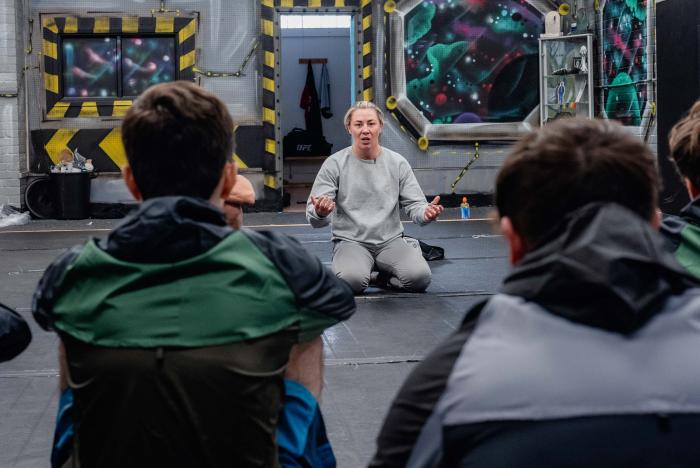 Molly McCann trains at Next Generation MMA in Liverpool, Merseyside, England, on September 26, 2022. (Photo by Zac Pacleb/Zuffa LLC)