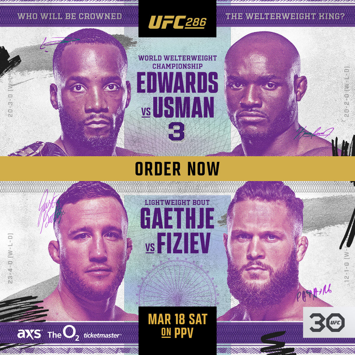 Order UFC 286: Edwards vs Usman 3